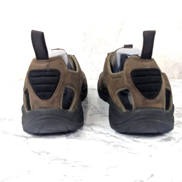 Teva Kimtah Size 12 Men's Leather Sandals Brown